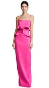 Black Halo Delray Floor-length Gown In Iconic Pink