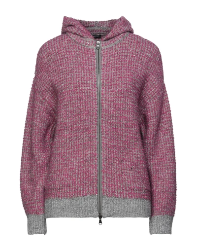 Anneclaire Cardigans In Fuchsia