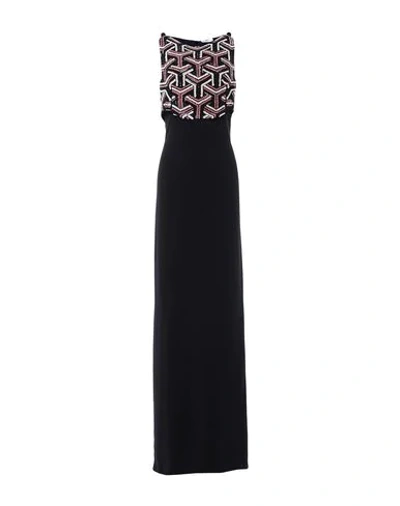 Elisabetta Franchi Flocked-Monogram Maxi Dress