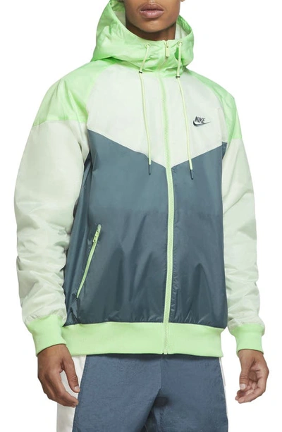 Nike Sportswear Windrunner Jacket In Ash Green/cucumber/spruce Aura