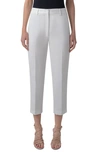 Akris Flavin Double Weave Cotton Ankle Pants In Ecru