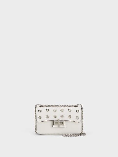 Dkny Women's Jenny Grommet Mini Crossbody - In Black/silver