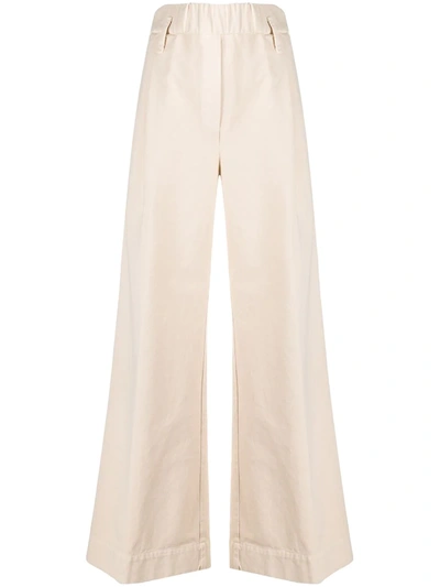 Forte Forte Flared  Trousers In Neutrals