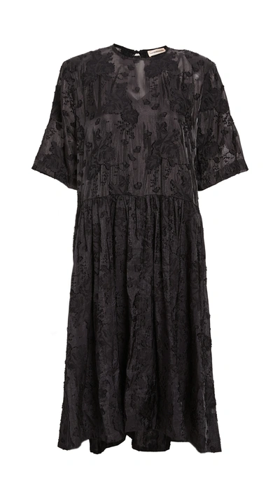 Custommade Andrea Dress In Anthracite Black