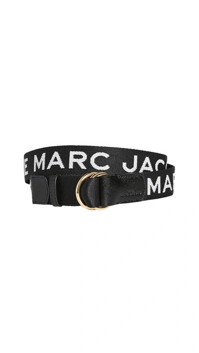The Marc Jacobs Logo Graphic Belt In Black Multi