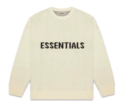 Pre-owned Fear Of God  Essentials Knit Sweater Buttercream