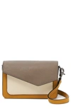 Botkier Cobble Hill Mini Leather Convertible Crossbody Bag In Truffle Colorblock