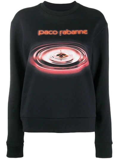 Rabanne Printed Cotton-fleece Sweatshirt In Black,red,orange
