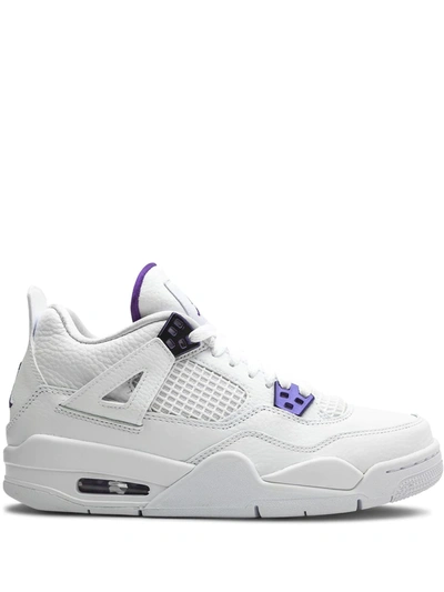 Jordan Kids' Air  4 Retro Sneakers In White