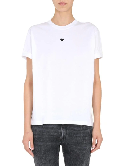 Stella Mccartney Round Neck T-shirt In Bianco