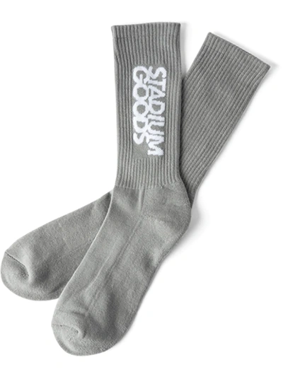 Stadium Goods Logo-print Crew Socks In Grey