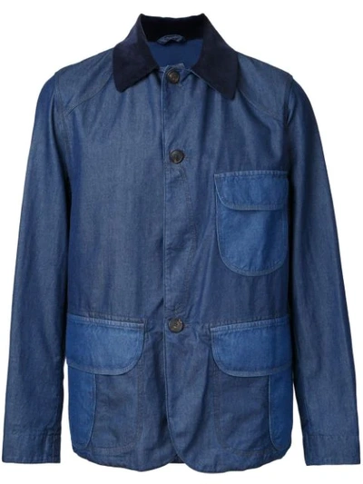 Kent & Curwen Single-breasted Fitted Jacket In Blue
