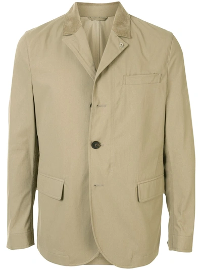 Kent & Curwen Single-breasted Fitted Jacket In Neutrals