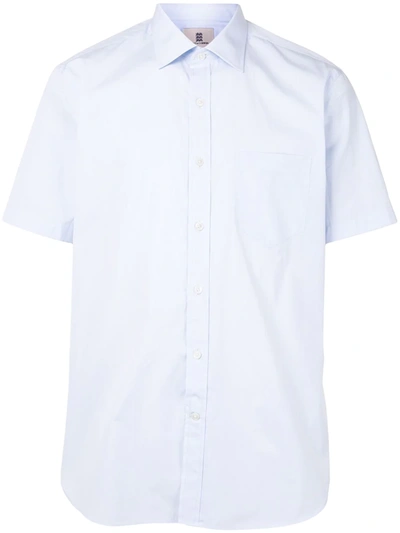 Kent & Curwen Regular Fit Short-sleeved Shirt In Blue