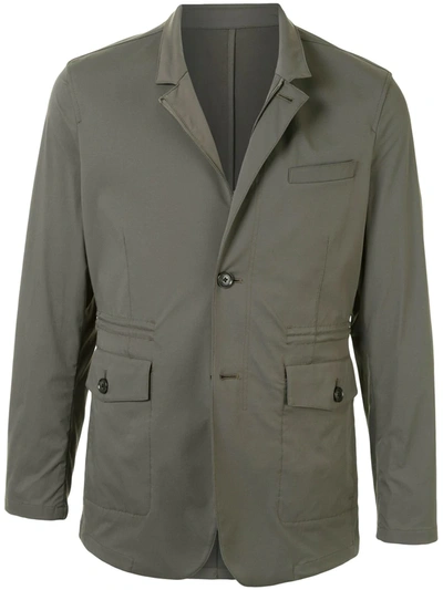 Kent & Curwen Single-breasted Fitted Blazer In Green
