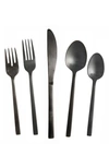 Fortessa Arezzo 5-piece Place Setting In Brushed Black