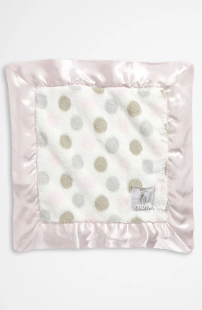 Little Giraffe Babies' 'luxe Dot' Blanky In Pink