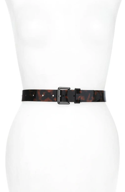 Rebecca Minkoff Tortoise Patent Leather Belt