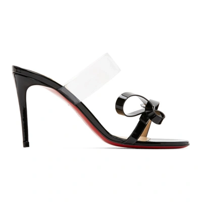 Christian Louboutin Black Patent Just Nodo 85 Heeled Sandals In Bk01 Black