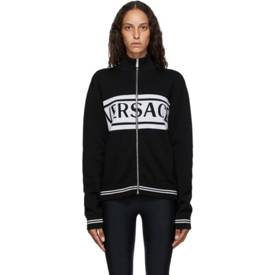 Versace Black & White Logo Sweater In A2024 Black