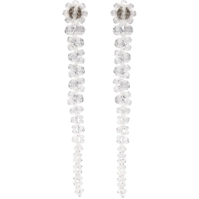 Simone Rocha Transparent Drip Earrings In White