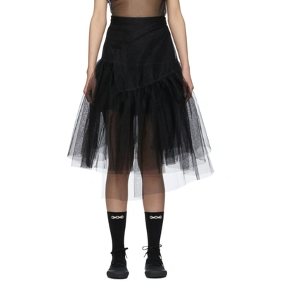 Shushu-tong Shushu/tong Ssense Exclusive Black 2 Layer Skirt