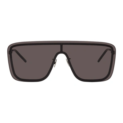 Saint Laurent Sl 364 Mask Ace Sunglasses In Black In 002 Black