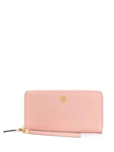 Tory Burch Fleming Medallion Wallet In Pink