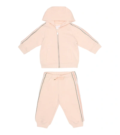 Chloé Baby Cotton-jersey Tracksuit In Pink