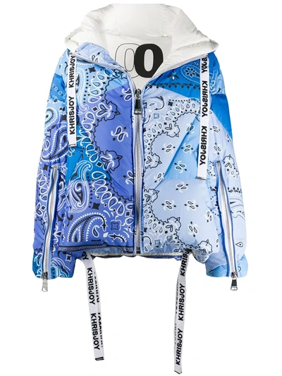 Khrisjoy Paisley Padded Jacket In Blue