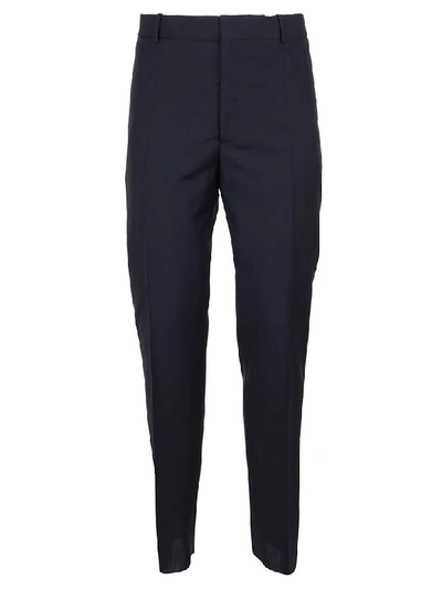 Alexander Mcqueen Pants In Mohair In Navy