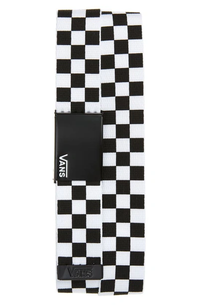 Vans Deppster 2 Web Belt In Black White Checkerboard In Black And White