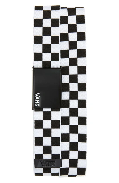 Vans Deppster 2 Web Belt In Black White Checkerboard In Black/white