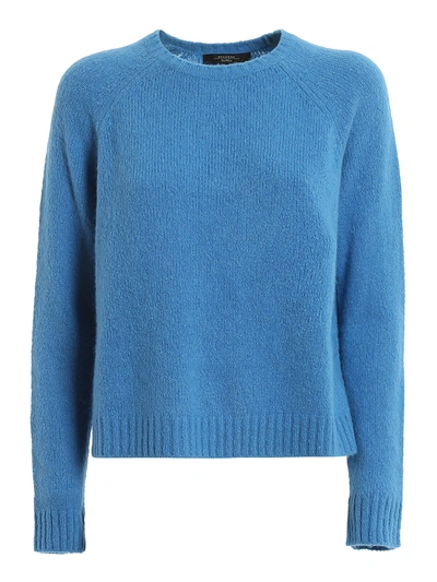 Weekend Max Mara Amici Crewneck Sweater In Light Blue