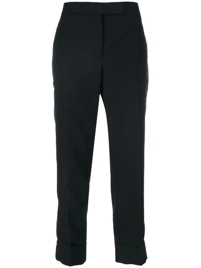 Thom Browne Classic Backstrap Trousers In Lith Grey