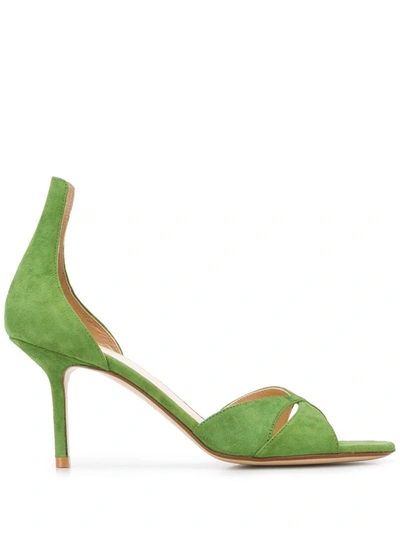 Francesco Russo Textured 70mm Sandals In Grass Green