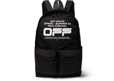 Pre-owned Off-white  Shell Logo Backpack Black
