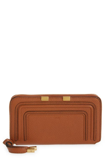 Chloé Marcie Zip Around Wallet In Brown