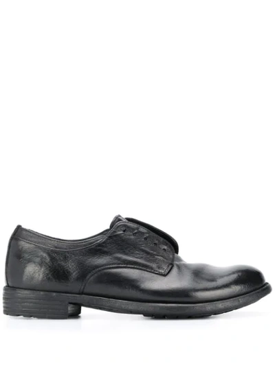 Officine Creative Lace-less Brogue Shoes In Black