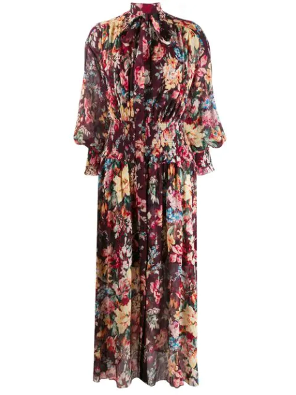 未開封新品8y ②Ibiza Dress roosa bloom print Zimmermann Lexi Billow Long Dress 2354DRS245-PKPM PINK PALM