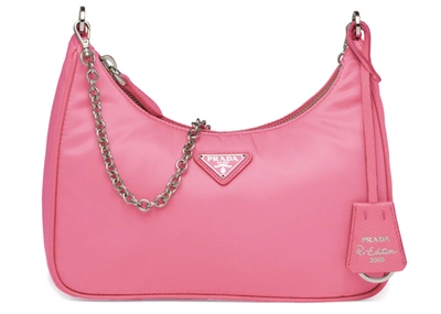 Pre-owned Prada Re-edition 2005 Shoulder Bag Nylon Begonia Pink