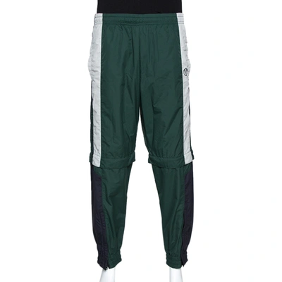 Pre-owned Vetements Green & Black Convertible Zip Off Track Trousers Xs