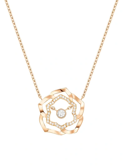 Piaget Rose 18ct Rose-gold And 0.21ct Brilliant-cut Diamond Pendant Necklace In Rose Gold