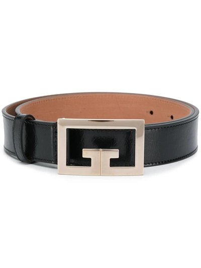 Givenchy Id Leather Belt In Black