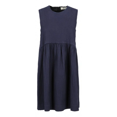 Pre-owned Msgm Navy Cotton Dress