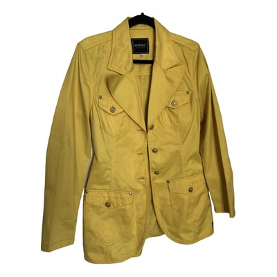 Pre-owned Versace Jeans Yellow Cotton Jacket