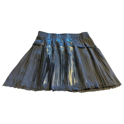 Pre-owned Philosophy Di Alberta Ferretti Silk Mini Skirt In Metallic