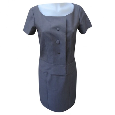 Pre-owned Chloé Wool Mid-length Dress In Grey