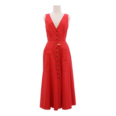 Pre-owned Saloni Red Cotton Dress