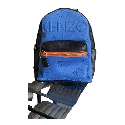 Pre-owned Kenzo Cloth Backpack In Blue